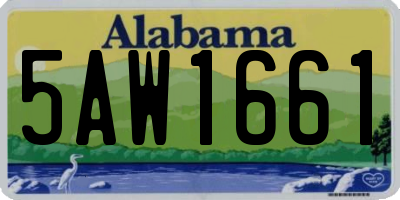 AL license plate 5AW1661
