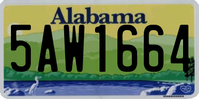 AL license plate 5AW1664