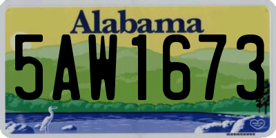 AL license plate 5AW1673