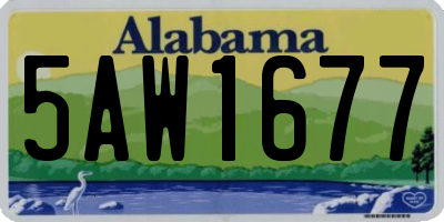 AL license plate 5AW1677