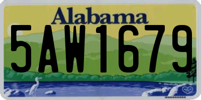 AL license plate 5AW1679