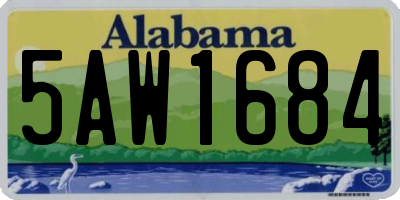 AL license plate 5AW1684