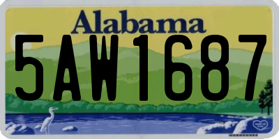 AL license plate 5AW1687