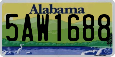 AL license plate 5AW1688