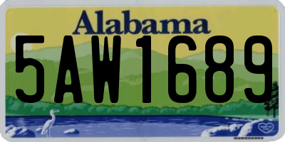 AL license plate 5AW1689