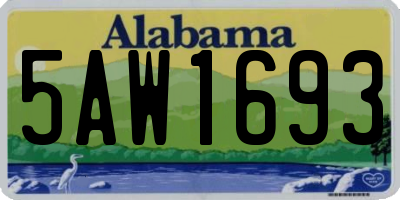 AL license plate 5AW1693
