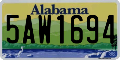 AL license plate 5AW1694