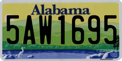 AL license plate 5AW1695