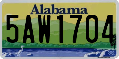 AL license plate 5AW1704