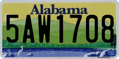 AL license plate 5AW1708