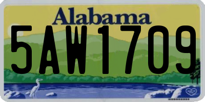 AL license plate 5AW1709