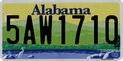 AL license plate 5AW1710
