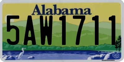 AL license plate 5AW1711
