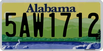 AL license plate 5AW1712