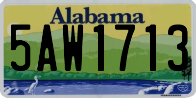AL license plate 5AW1713