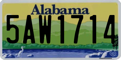 AL license plate 5AW1714