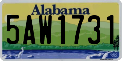 AL license plate 5AW1731