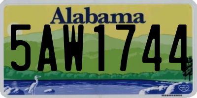 AL license plate 5AW1744