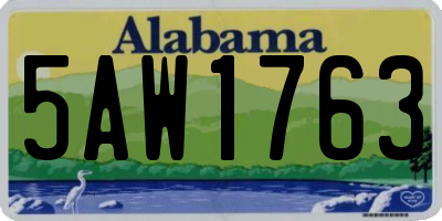 AL license plate 5AW1763