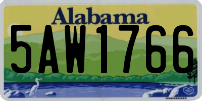 AL license plate 5AW1766