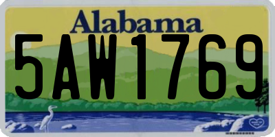 AL license plate 5AW1769