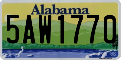 AL license plate 5AW1770