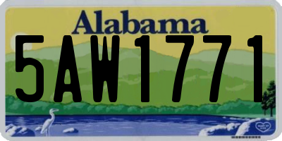AL license plate 5AW1771