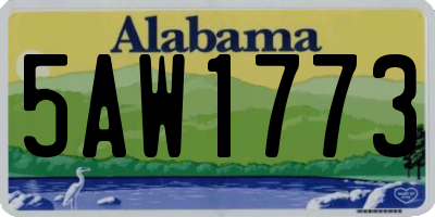 AL license plate 5AW1773