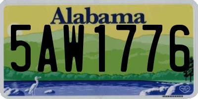 AL license plate 5AW1776