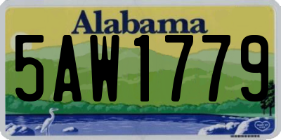 AL license plate 5AW1779