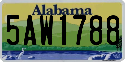 AL license plate 5AW1788