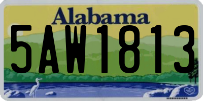 AL license plate 5AW1813