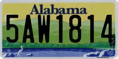 AL license plate 5AW1814