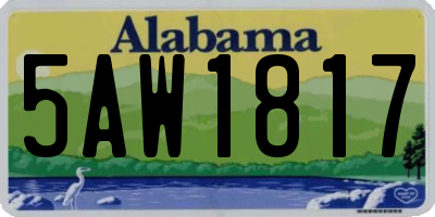 AL license plate 5AW1817
