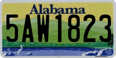 AL license plate 5AW1823