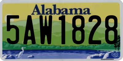 AL license plate 5AW1828
