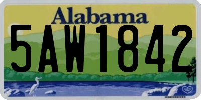 AL license plate 5AW1842