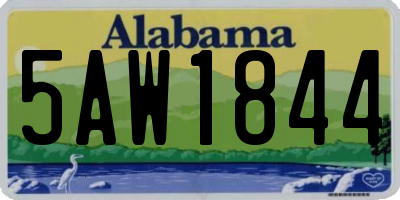 AL license plate 5AW1844