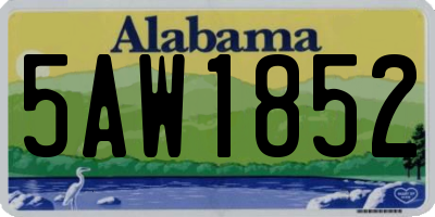 AL license plate 5AW1852