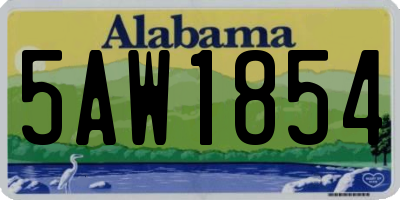 AL license plate 5AW1854