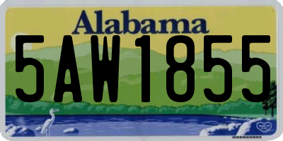 AL license plate 5AW1855