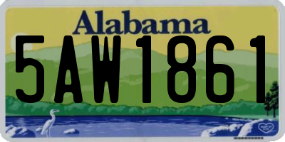 AL license plate 5AW1861