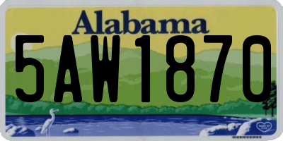 AL license plate 5AW1870