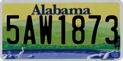 AL license plate 5AW1873