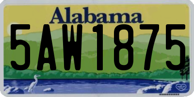 AL license plate 5AW1875