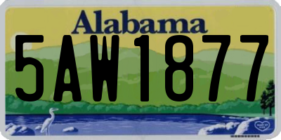 AL license plate 5AW1877