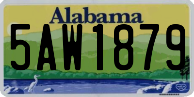 AL license plate 5AW1879