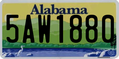 AL license plate 5AW1880