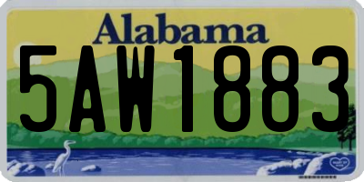 AL license plate 5AW1883