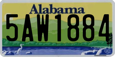 AL license plate 5AW1884